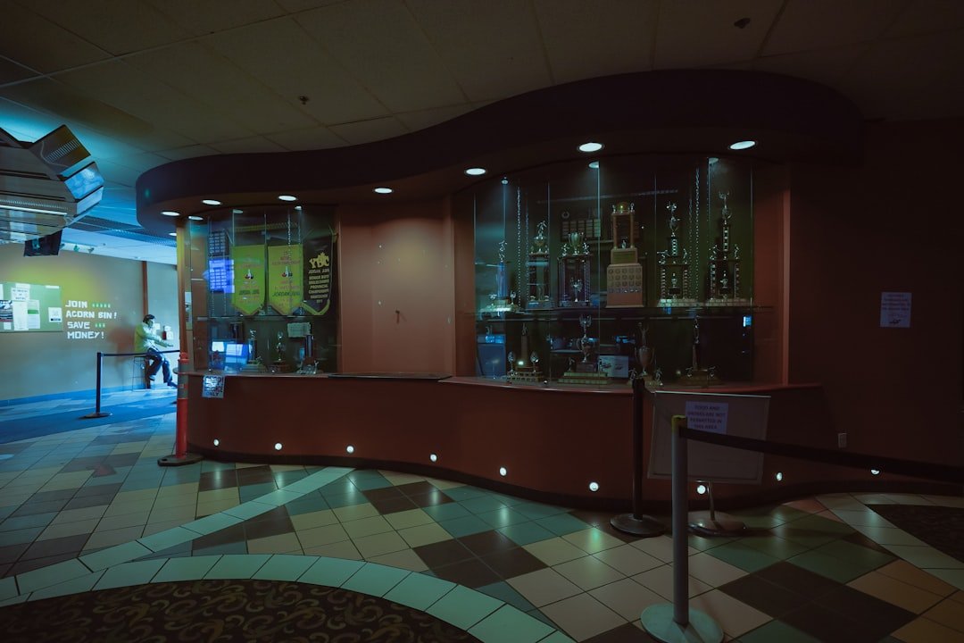 Hotel in Tropicana Atlantic City - a room with a checkered floor and a bar